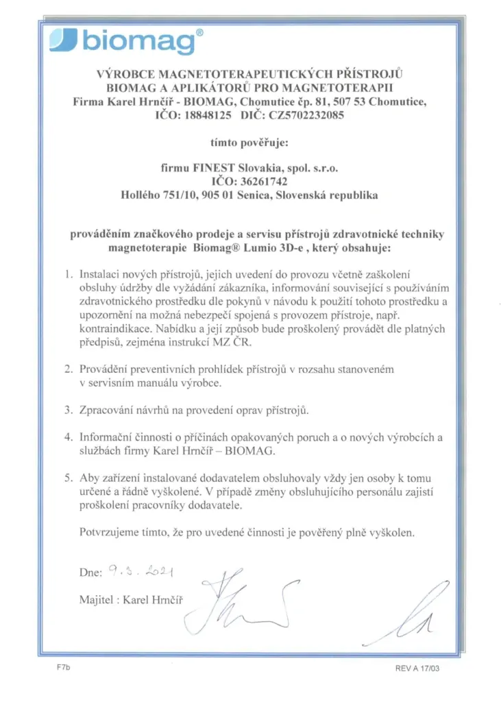 Certifikát značkového predaja